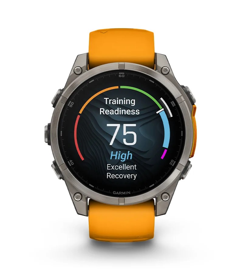 Умные часы Garmin Fenix 8, 47 мм, AMOLED, Sapphire Carbon Gray DLC Titanium with Black/Pebble Gray Silicone Band